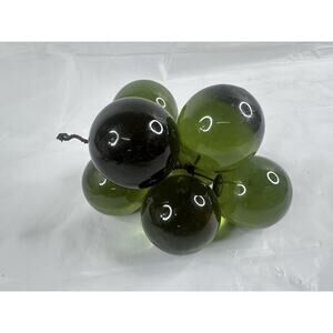 Vintage MCM Green Lucite Cluster Bunch Of Grapes Acrylic Table Decor
